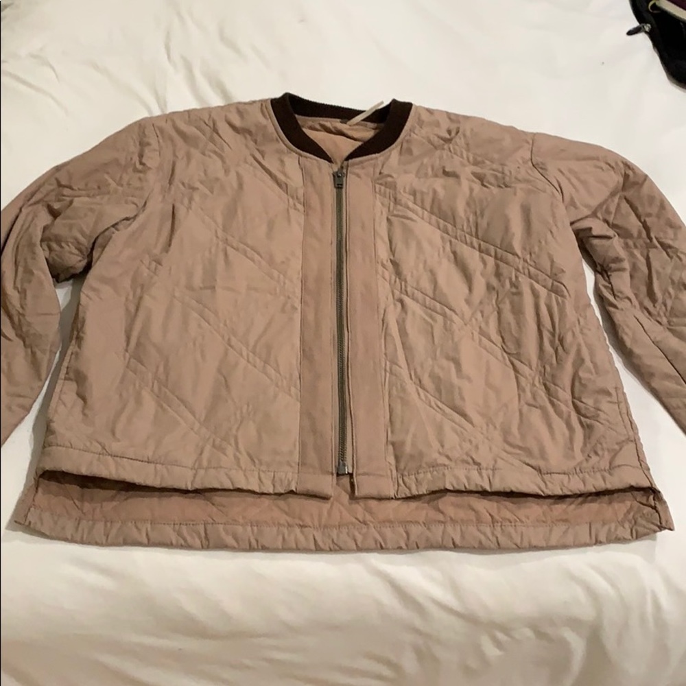 Free People pink quilted jacket